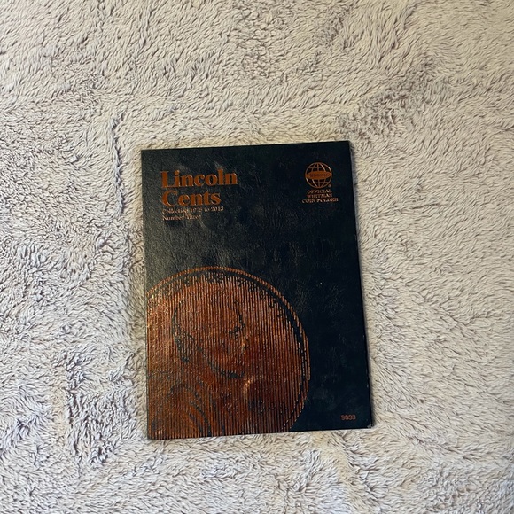 Partially filled Lincoln cents folder